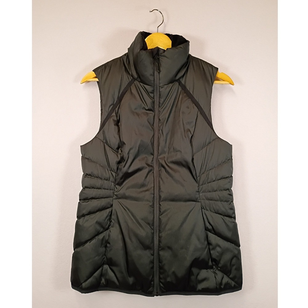 Gorpcore Champion Women Small Black Quilted Puffer Vest Funnel Neck Full Zip